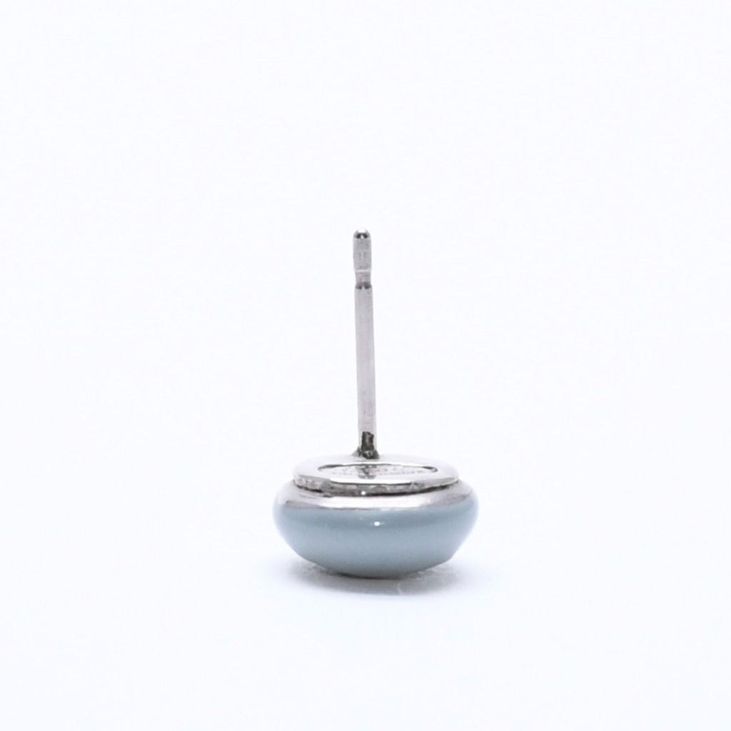 Chanel Single Earrings CC Logo Light Blue Mini 03 — view 7