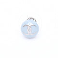 Chanel Single Earrings CC Logo Light Blue Mini 03