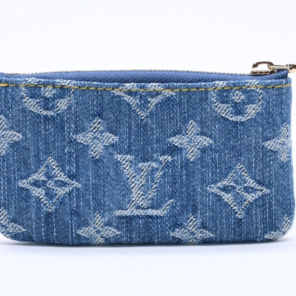 Louis Vuitton Pochette Cles Monogram Cherry Denim Coin Purse Takashi Murakami — view 3