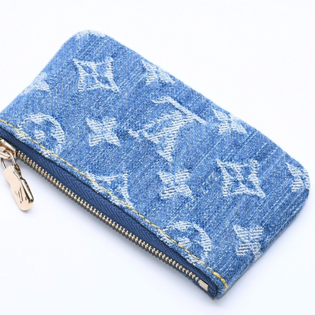 Louis Vuitton Pochette Cles Monogram Cherry Denim Coin Purse Takashi Murakami — view 5