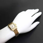 Cartier Panthere MM Date Boys Watch Ivory 18k Yellow Gold Quartz — view 3