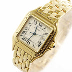 Cartier Panthere MM Date Boys Watch Ivory 18k Yellow Gold Quartz — view 7