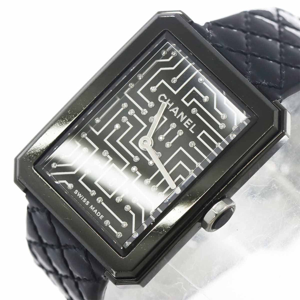 Chanel Boy Friend Cyber Data Boys Watch Diamond Date Quartz — view 7
