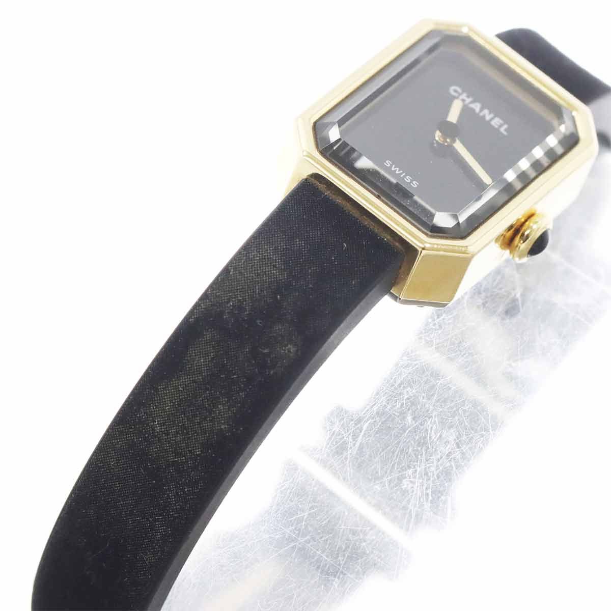 Chanel Premiere Velvet Watch Black 18k Yellow Gold Quartz — view 7