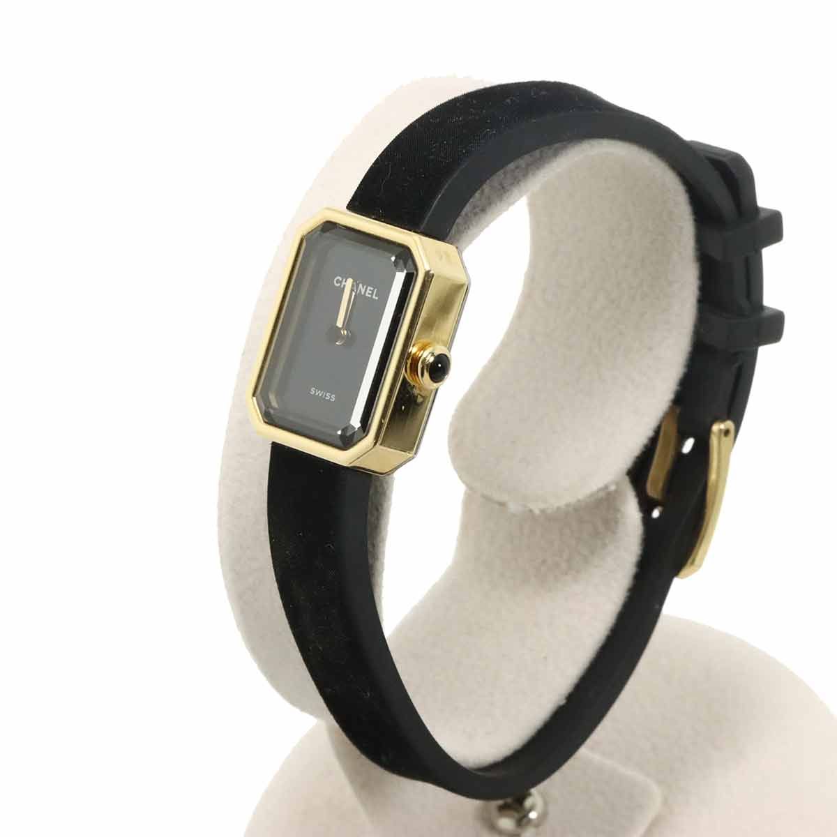 Chanel Premiere Velvet Watch Black 18k Yellow Gold Quartz — view 2