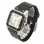 Cartier Santos 100 LM Watch Silver Automatic Winding — view 3