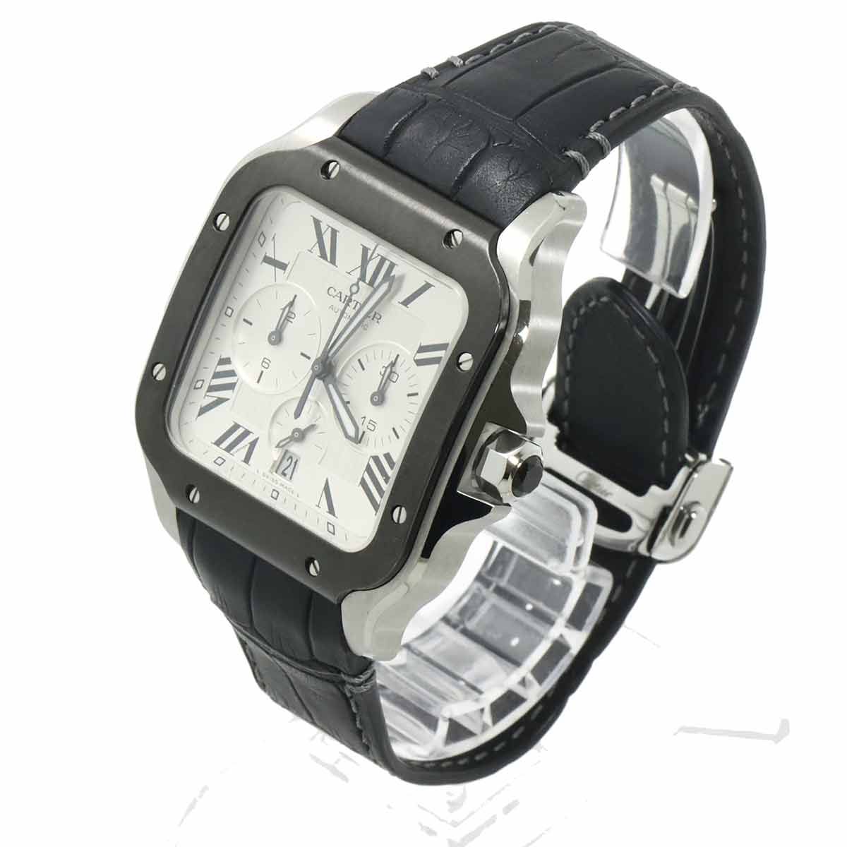 Cartier Santos de Cartier Chronograph XL Watch Date Automatic Winding — view 3