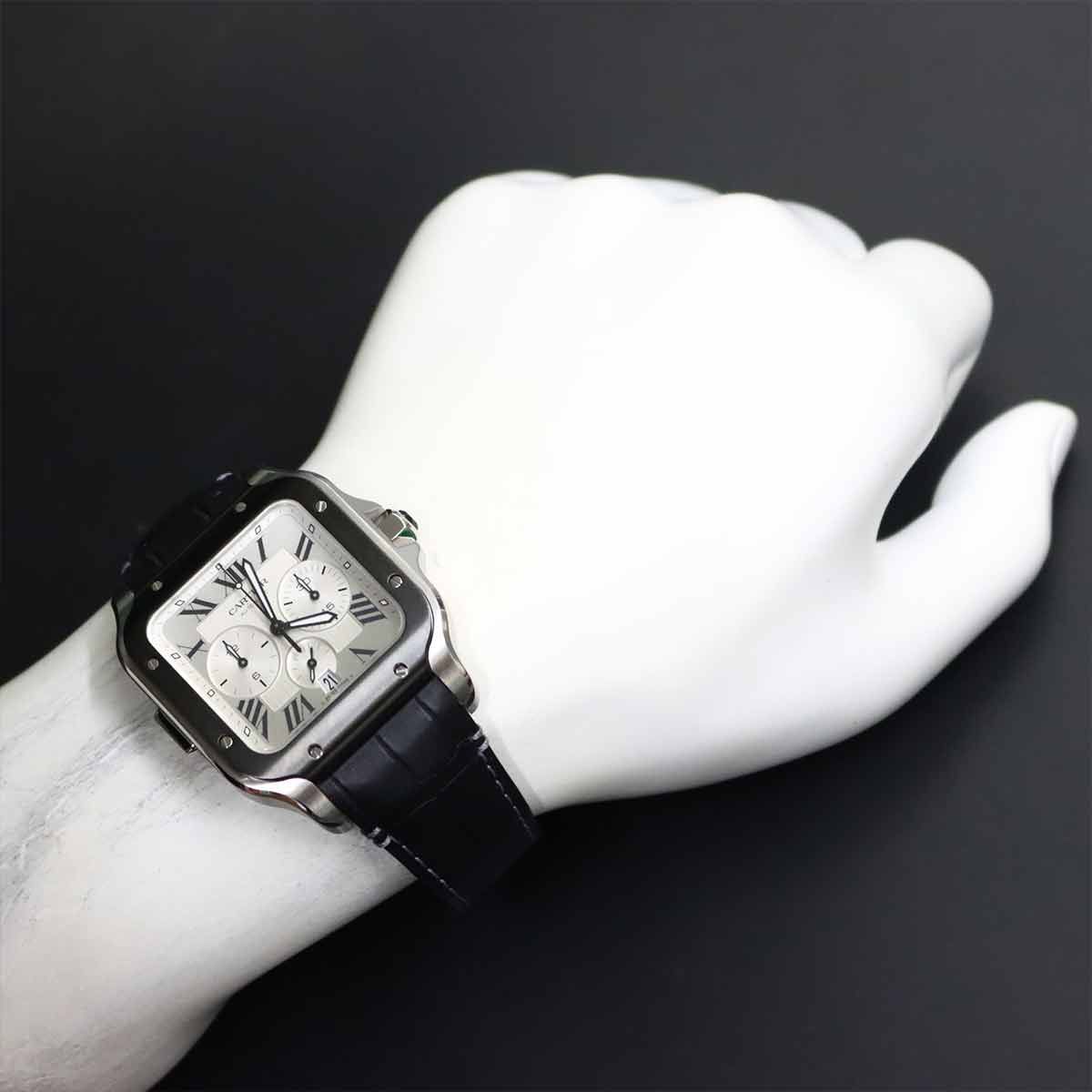 Cartier Santos de Cartier Chronograph XL Watch Date Automatic Winding — view 4
