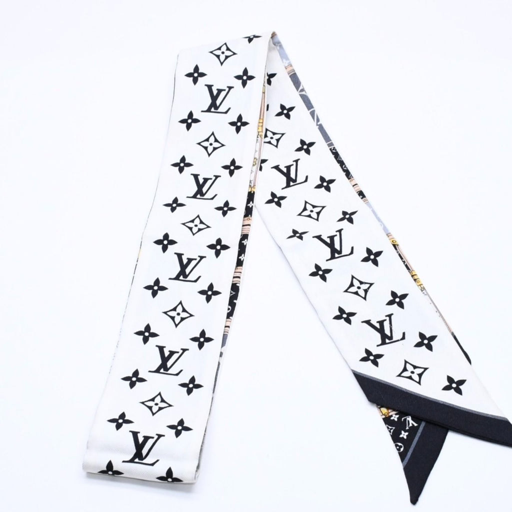 Louis Vuitton Scarf Bandeau BB Monogram Let's Go White Black Yellow — view 4