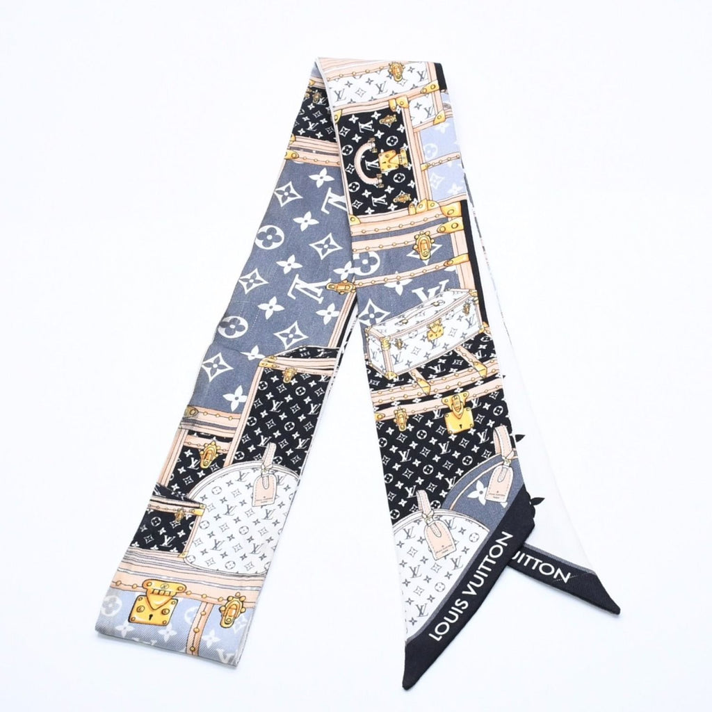 Louis Vuitton Scarf Bandeau BB Monogram Let's Go White Black Yellow