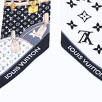 Louis Vuitton Scarf Bandeau BB Monogram Let's Go White Black Yellow — view 5