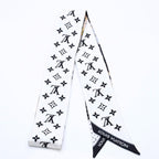Louis Vuitton Scarf Bandeau BB Monogram Let's Go White Black Yellow — view 3