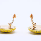 Chanel CC Logo Earrings 97 Resin Metal Gold Yellow — view 7