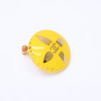 Chanel CC Logo Earrings 97 Resin Metal Gold Yellow — view 3