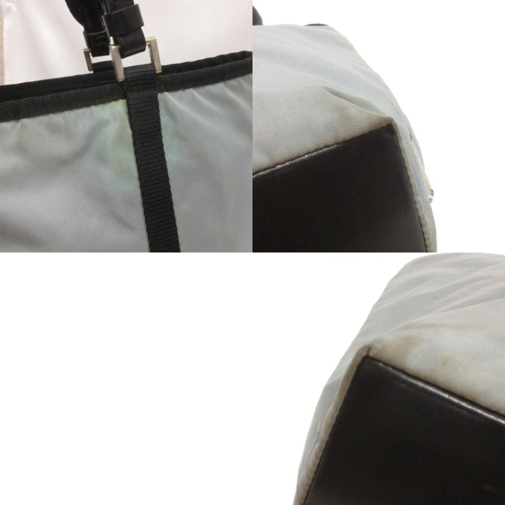 Prada Tote Triangle Plate Gray — view 8