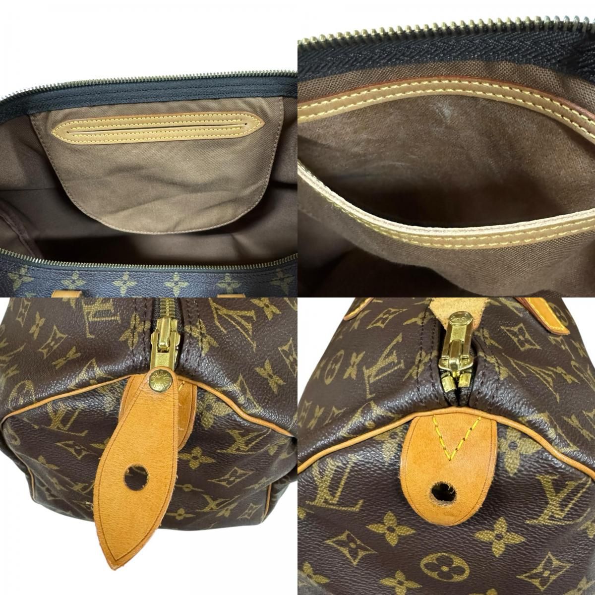 Louis Vuitton Speedy 40 Monogram Handbag Canvas Brown — view 9