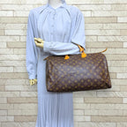 Louis Vuitton Speedy 40 Monogram Handbag Canvas Brown — view 2