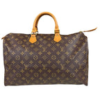Louis Vuitton Speedy 40 Monogram Handbag Canvas Brown