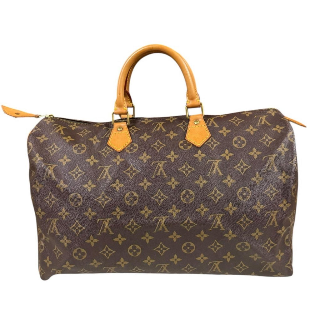 Louis Vuitton Speedy 40 Monogram Handbag Canvas Brown — view 3