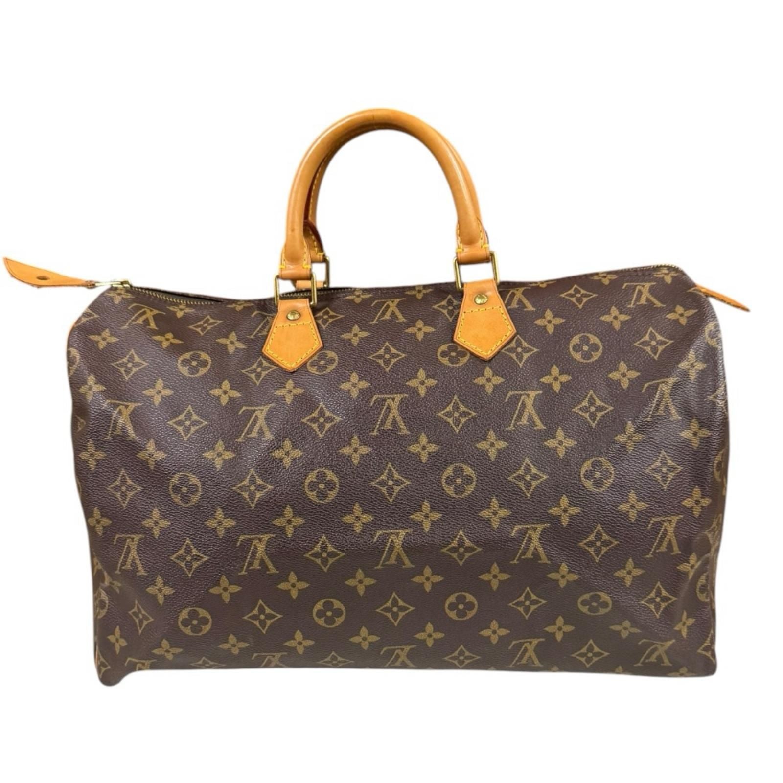 Louis Vuitton Speedy 40 Monogram Handbag Canvas Brown — view 3
