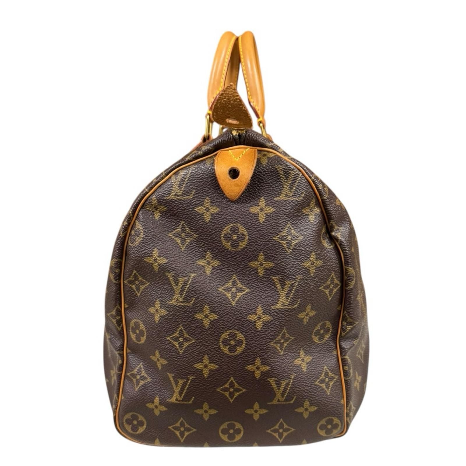 Louis Vuitton Speedy 40 Monogram Handbag Canvas Brown — view 5