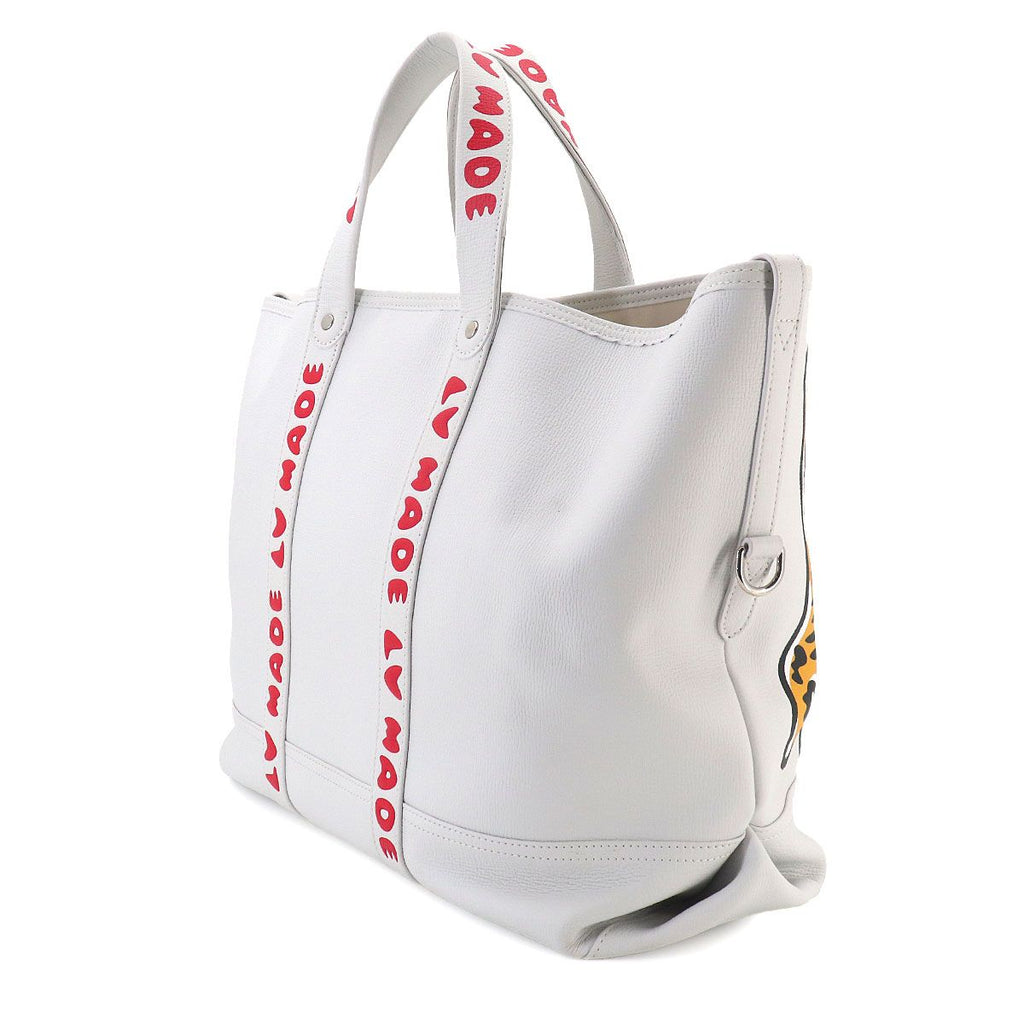 Louis Vuitton LV Square Trolley Tote Leather Blanc Silver — view 3