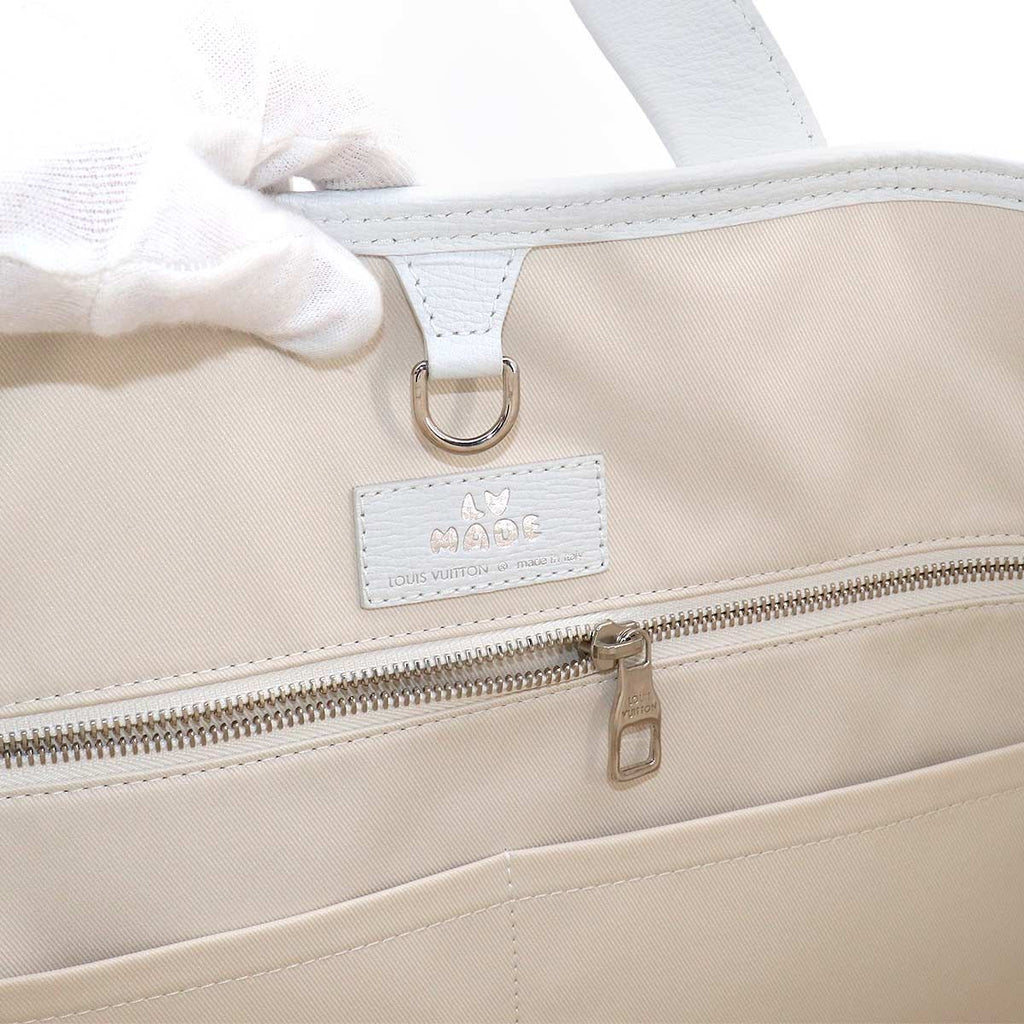 Louis Vuitton LV Square Trolley Tote Leather Blanc Silver — view 7