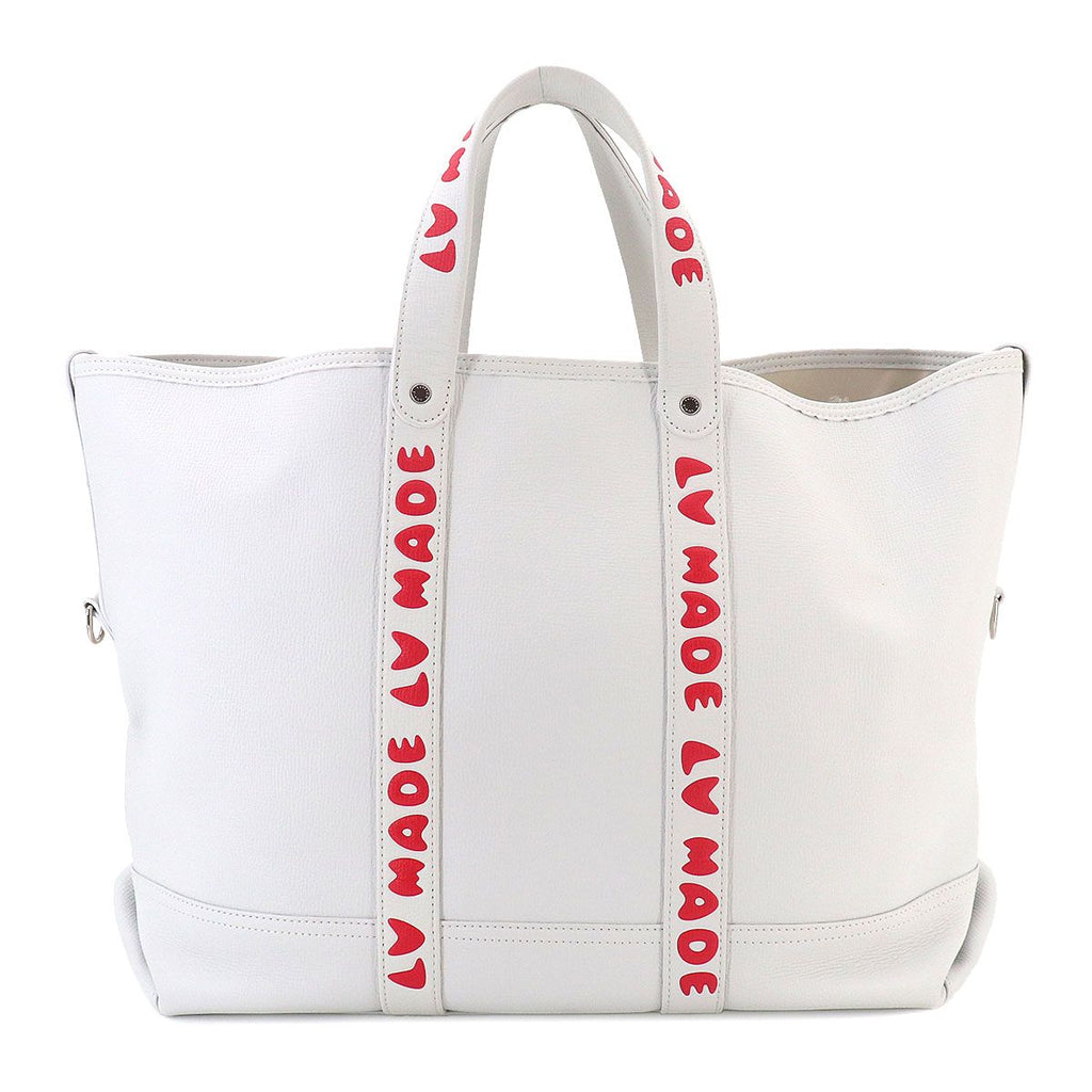 Louis Vuitton LV Square Trolley Tote Leather Blanc Silver — view 2