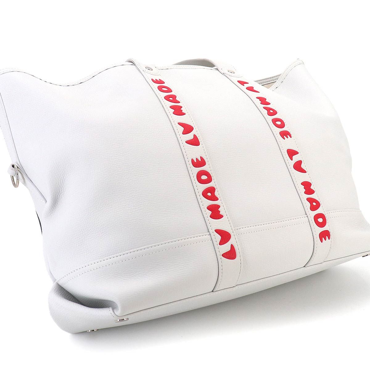 Louis Vuitton LV Square Trolley Tote Leather Blanc Silver — view 8