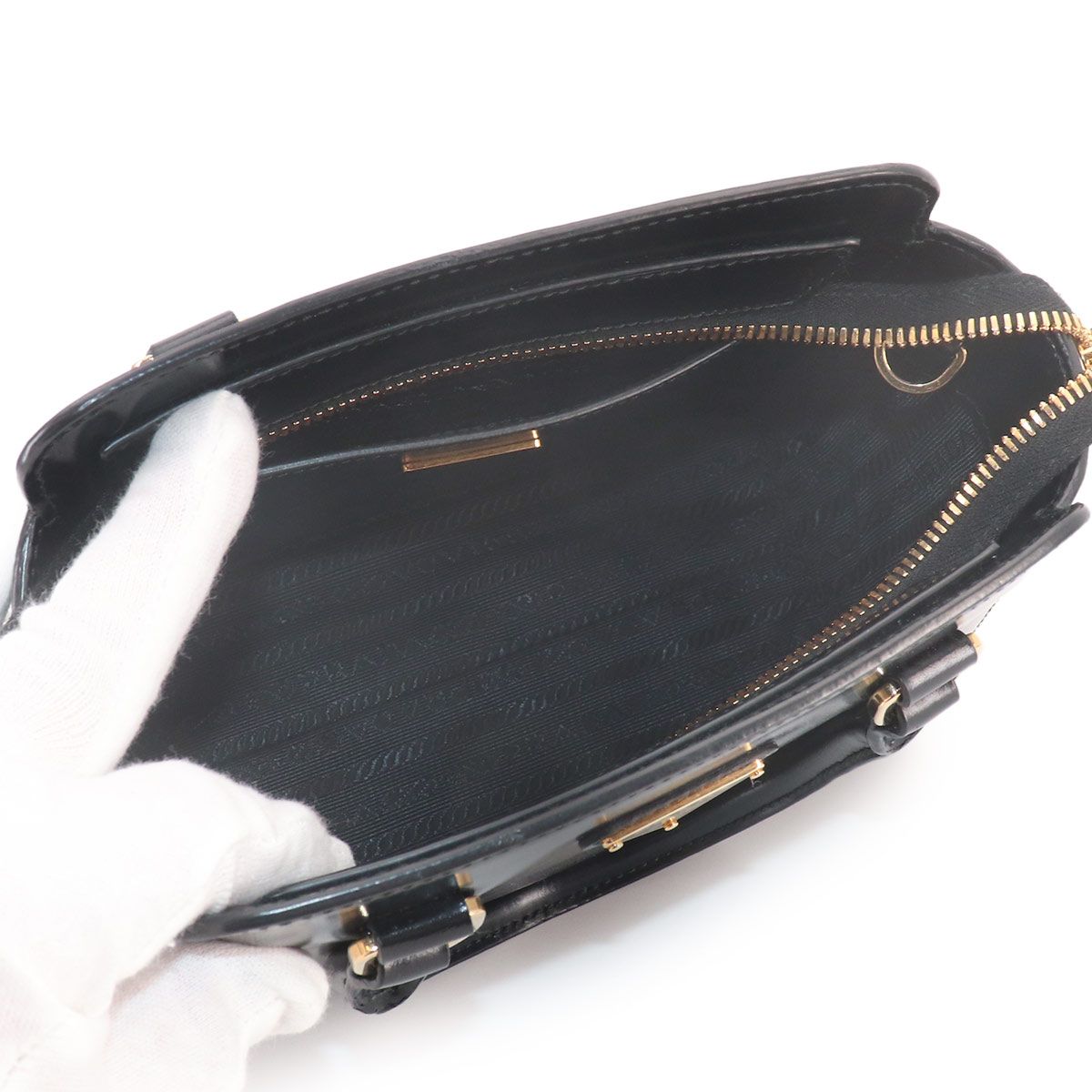 Prada 2-Way Leather Nero Black Shoulder — view 6
