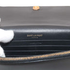 Saint Laurent Kate Chain Wallet Bifold Leather Black Shoulder — view 9