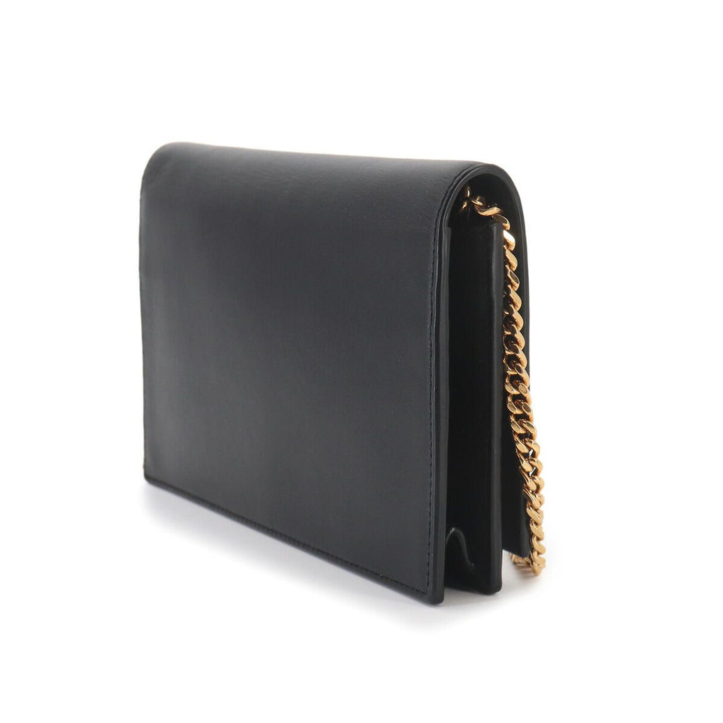 Saint Laurent Kate Chain Wallet Bifold Leather Black Shoulder — view 3