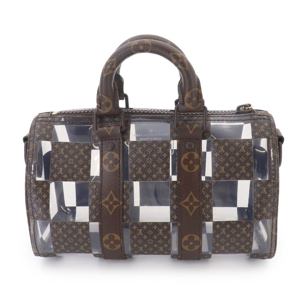 Louis Vuitton Monogram Chess Keepall Bandouliere 25 2-Way Bag Brown — view 3