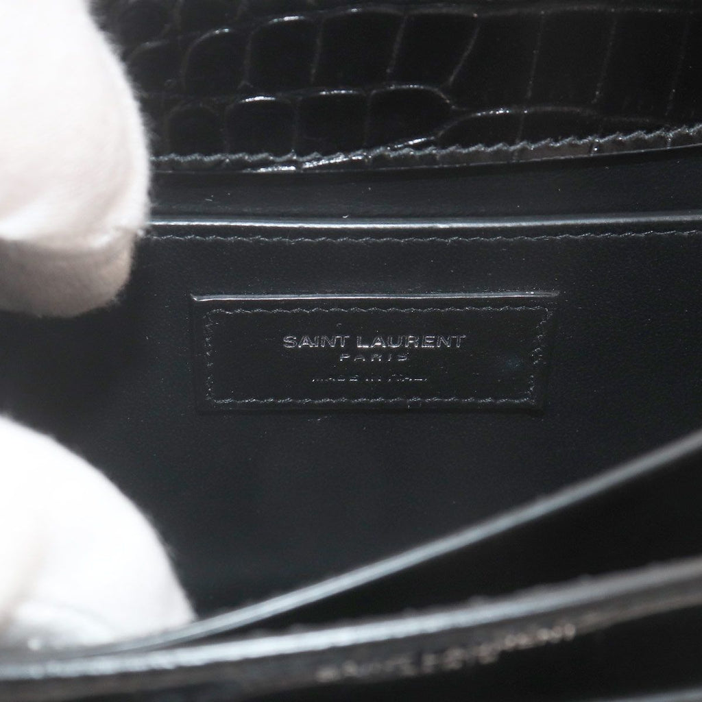 Saint Laurent Sunset Chain Shoulder Bag Croco — view 8