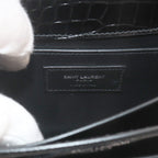 Saint Laurent Sunset Chain Shoulder Bag Croco — view 8