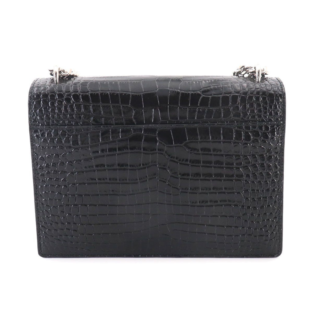 Saint Laurent Sunset Chain Shoulder Bag Croco — view 2