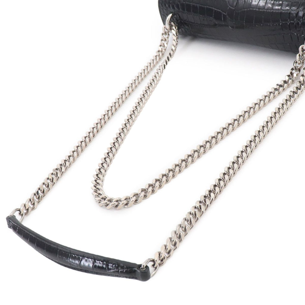 Saint Laurent Sunset Chain Shoulder Bag Croco — view 5