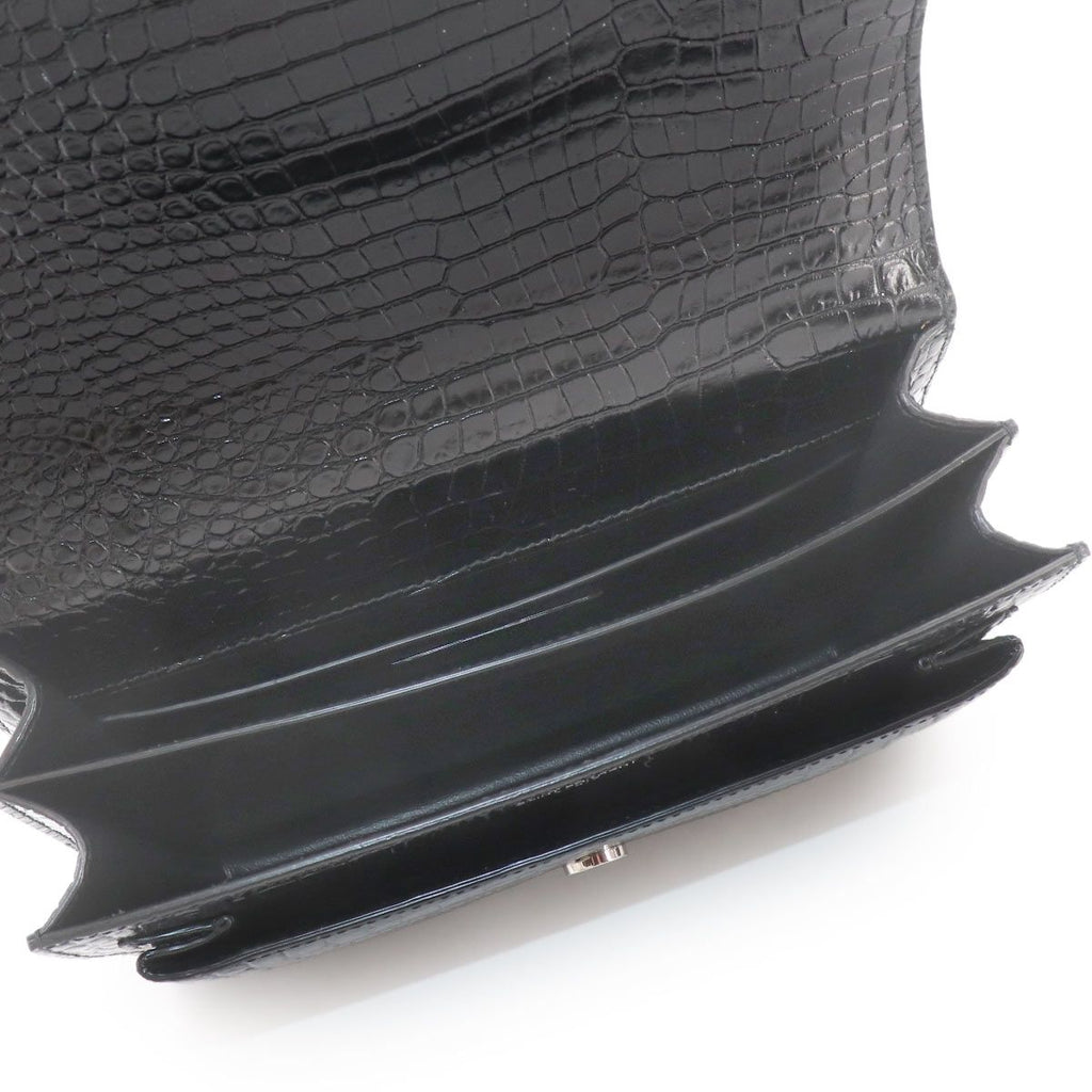 Saint Laurent Sunset Chain Shoulder Bag Croco — view 7