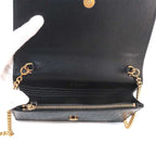 Saint Laurent Kate Chain Wallet Bifold Croco Shoulder — view 6