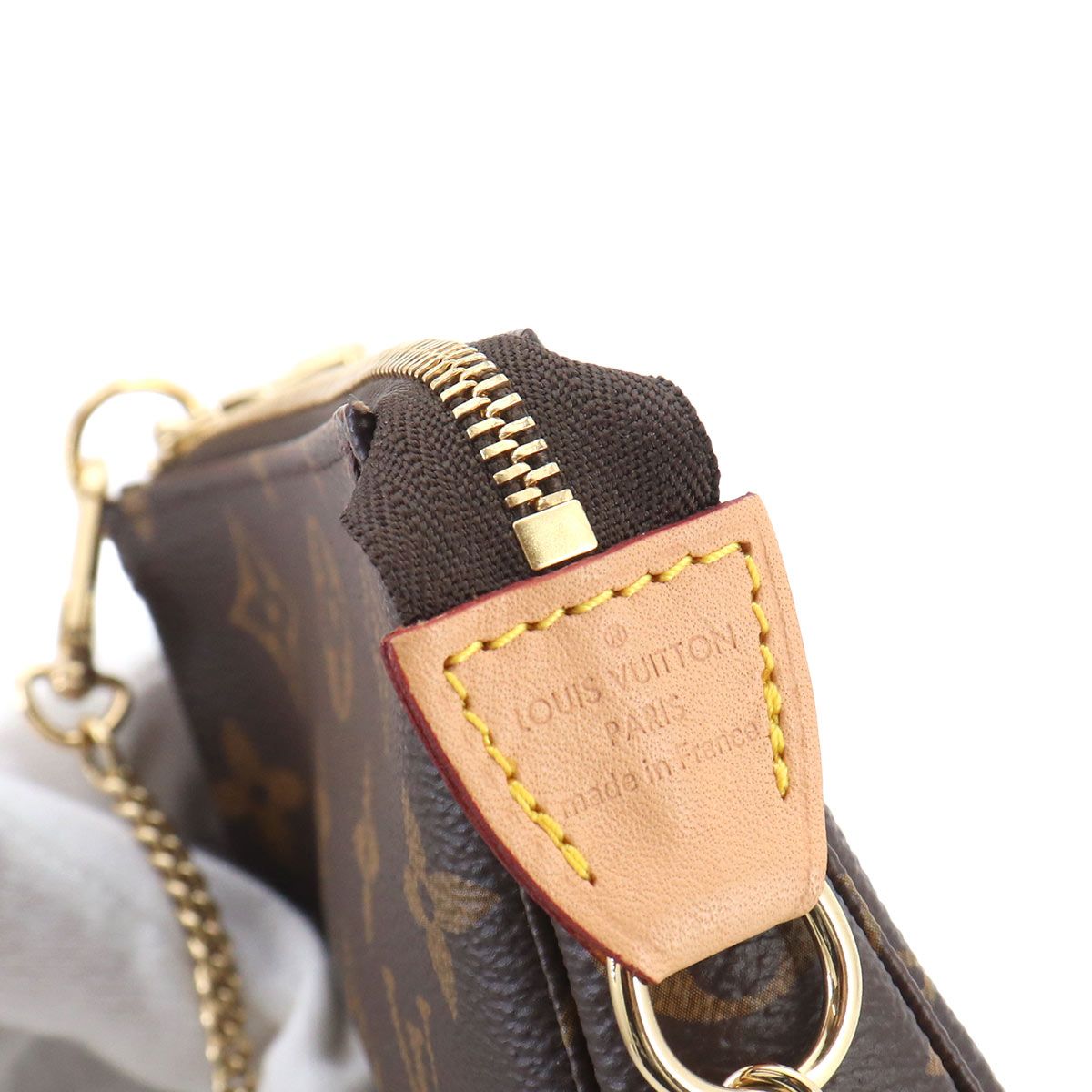 Louis Vuitton Monogram Mini Pochette Hand Bag Gold — view 8