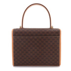 Celine Macadam Pattern 2-Way Bag Leather Brown Gold Vintage — view 2