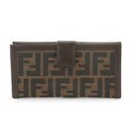 Fendi Zucca Pattern Bifold Wallet Canvas Leather Brown — view 3