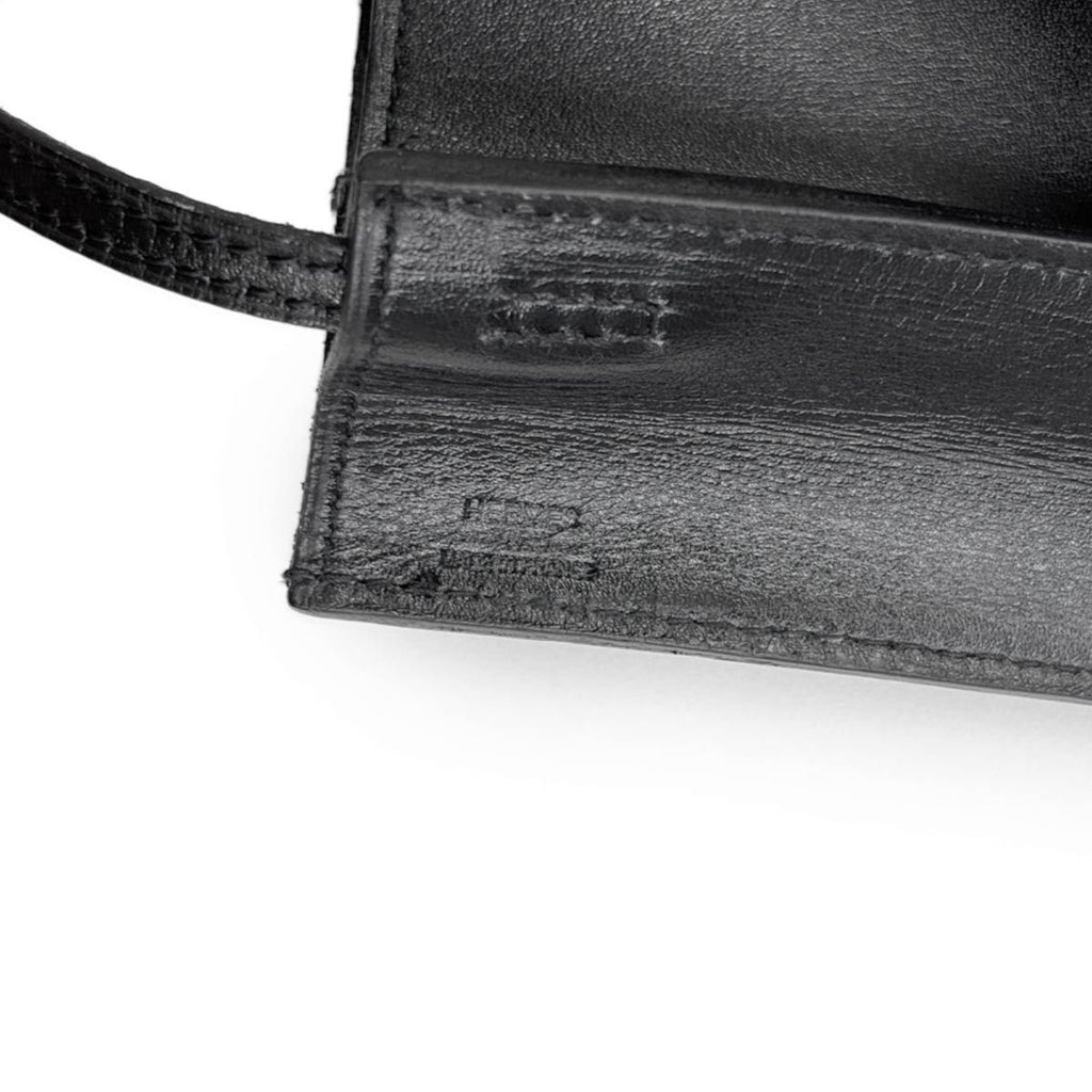 Hermes Onimetou Shoulder Bag Pochette Box Calf Black Onimaitou — view 8