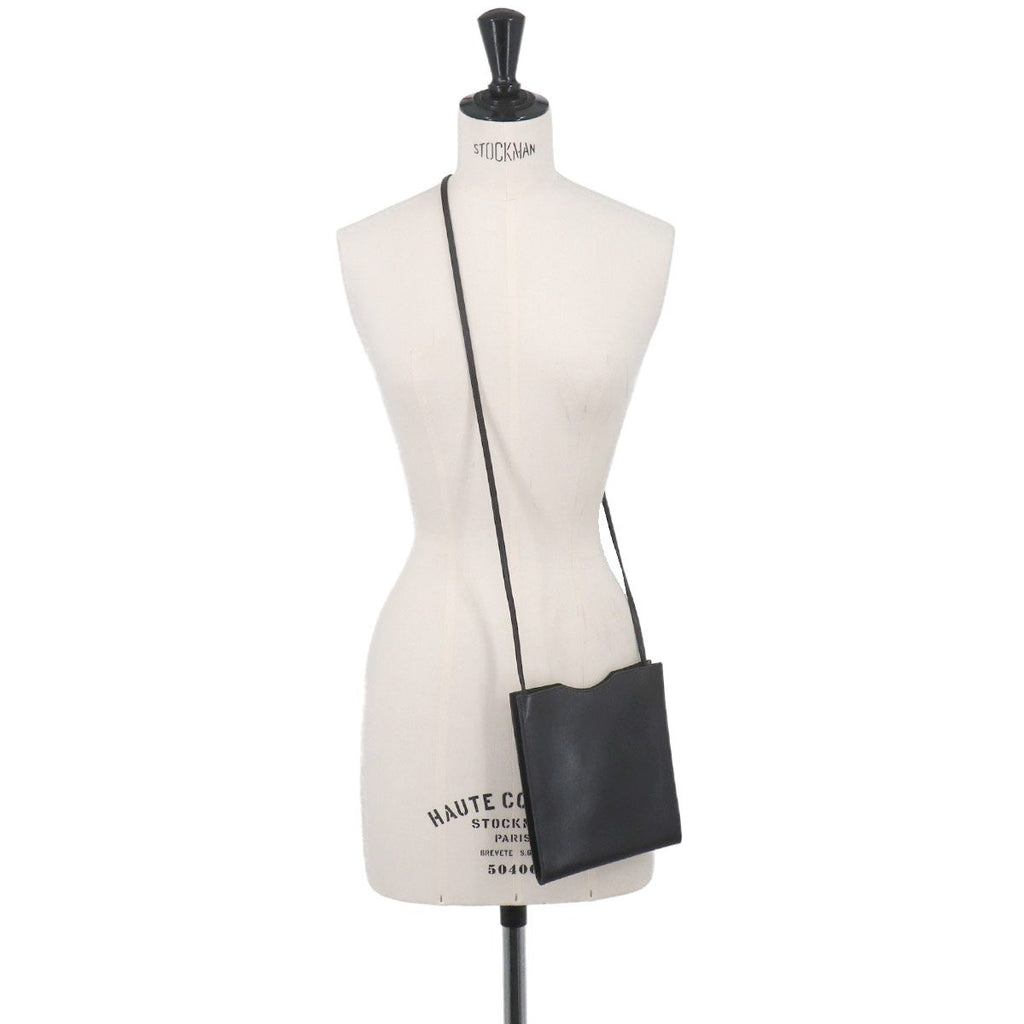 Hermes Onimetou Shoulder Bag Pochette Box Calf Black Onimaitou — view 9