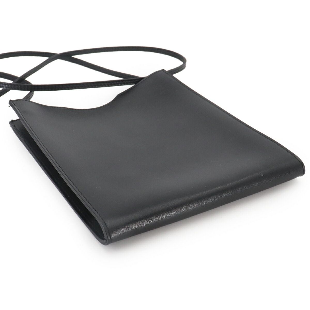 Hermes Onimetou Shoulder Bag Pochette Box Calf Black Onimaitou — view 4
