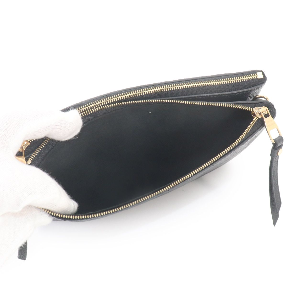 Louis Vuitton Monogram Empreinte Pochette Double Zip Shoulder Bag Leather — view 8