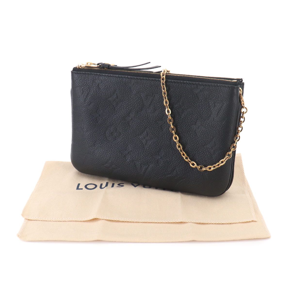 Louis Vuitton Monogram Empreinte Pochette Double Zip Shoulder Bag Leather — view 2