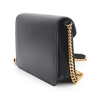 Celine Margo Triomphe Chain Wallet Leather Black Gold Shoulder — view 4