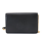 Celine Margo Triomphe Chain Wallet Leather Black Gold Shoulder — view 3