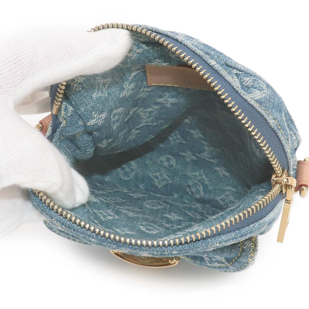 Louis Vuitton LV Remix Pochette Fairfax Shoulder Bag Monogram Denim Blue — view 7